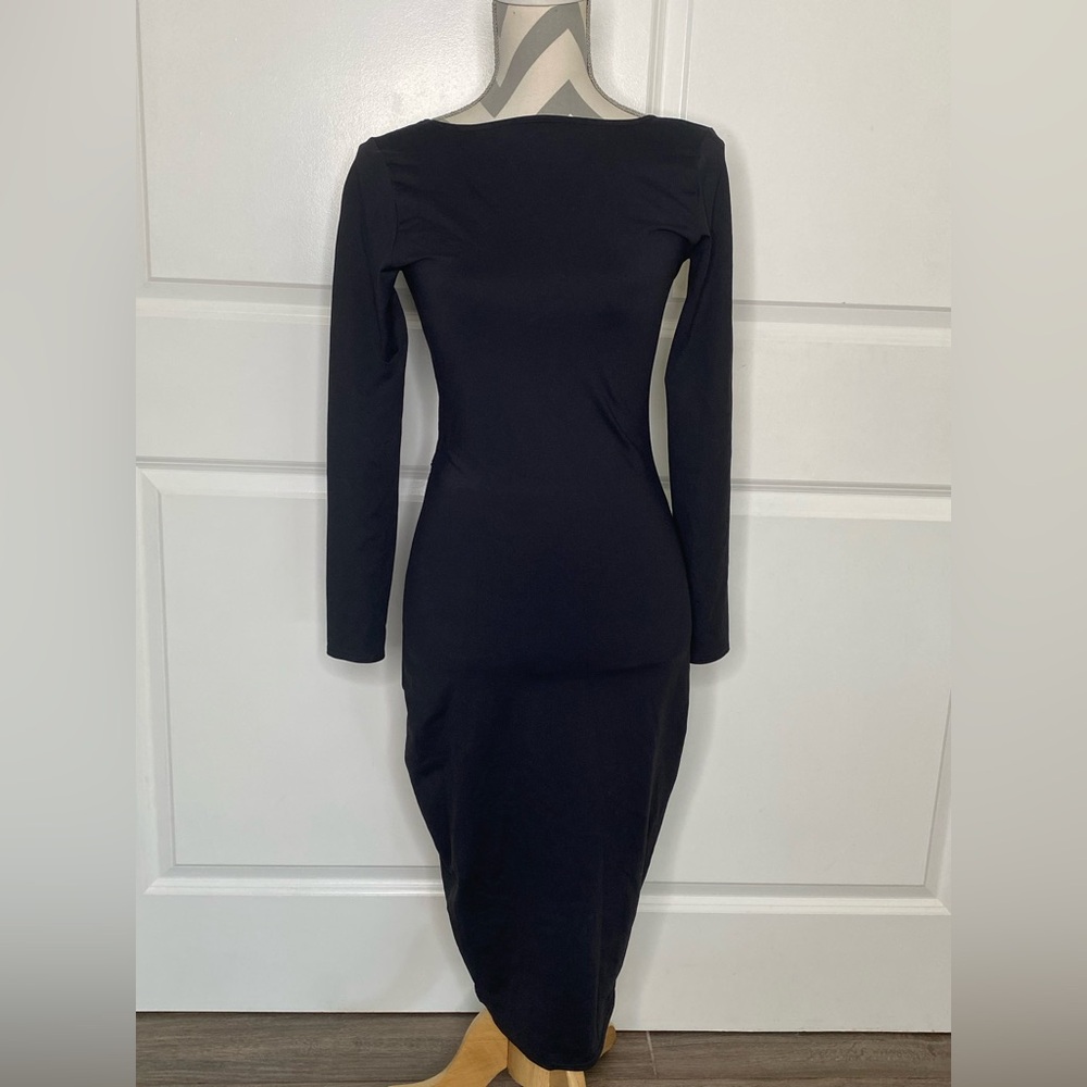 Blackmilk Large Black Long Sleeve Bodycon Dress